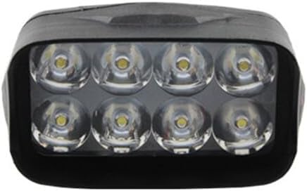 Surakey Motorcycle Headlight 12-80V 12Leds Motorbike Driving Spotlight Street Fog Light Motorcycle Led Headlight Waterproof Universal for Most Motorcycles - 8Leds