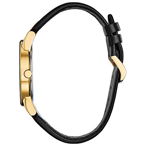 Citizen Men's Eco-Drive Axiom Gold-Tone Black Leather Strap Watch | 40Mm | Au1062-05E #TOP1