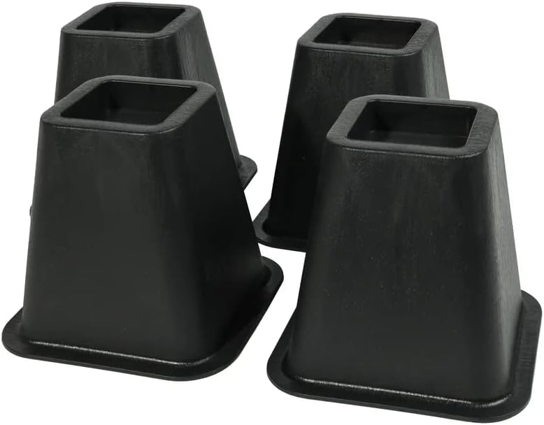 J&V TEXTILES Elevadores para muebles de cama, elevadores resistentes de 6 pulgadas para sofá y mesa, soporta hasta 1,300 libras, (juego de 4
