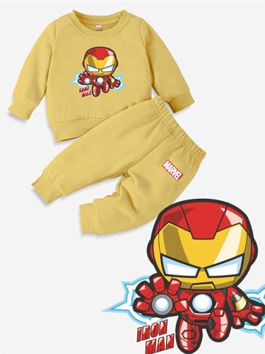 Image of Minicult Kids Cotton Co-ords Full Sleeve Sweatshirt and Pant Set with Character Print