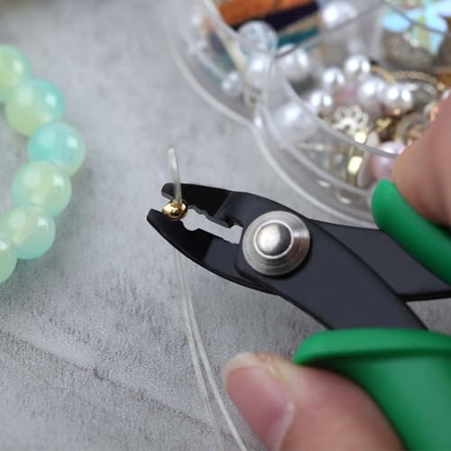 Mini Alicates De Crimpado De Cuentas De 3.3 Pulgadas, Herramientas De Fabricación De Joyas, Alicates De Prensa De Cuentas De 2 Mm Y 3 Mm, 2 Muescas, Alicates De Crimpadora De Joyas, Microcuentas De