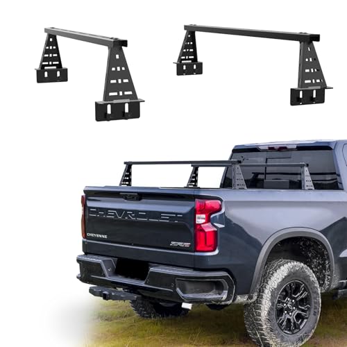 Overland Bed Bars for Full-Size Truck F-150, F-250, Silverado Sierra Ram 1500 2500, Tundra（No Drill Installation）