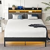 Z-hom Queen Bed Frame with LED...
