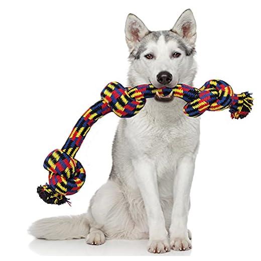 BPS Nudo Algodón Juguete Cuerda para Perros Tamaño Grande de Algodón para Salud Mental Dental del Perro Limpieza Dientes (Juguete Cuerda) Color al Azar BPS-8512