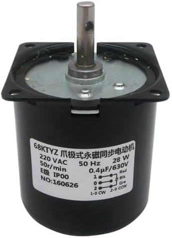 LUPULLEY 68KTYZ Permanent Magnet Synchronous Motor AC 220V Power 28W Variable Speed Micro Motor 2.5-110rpm - (Speed: 220V 15rpm)