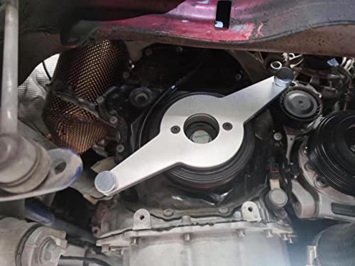 Yuesstloo Vibration Damper Holding Tool Crankshaft Pulley Removal Shock Absorber, Compatible With Audi Seat Skoda Vw 1.8 2.0 4V Tfsi Ea888, Replace T10531, With Carrying Case & Gloves #TOP5