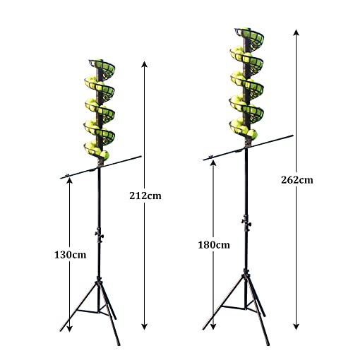 hzexun Tennismaschine Tennisball-Maschine Tennisbälle Ballmaschine Tragbarer Tennisball -Feeder 33 Bälle Solo Tennistrainer Zuhause/Gericht