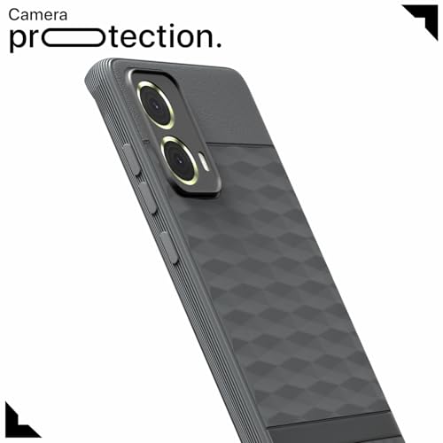 Image of Outlouders Back Cover for Motorola Moto G85 5G | Full Camera Protection | TPU Soft Flexible Shockproof Bumper Case (Grey)