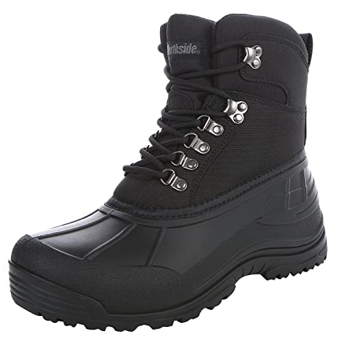 Northside Men’s Glacier Peak Cold Weather Insulated Snow Boots | 200g Thinsulate | Breathable, Flexible Winter Boot | Durable Premium Nylon Upper | Waterproof TPR Shell | Quick Dry Lining
