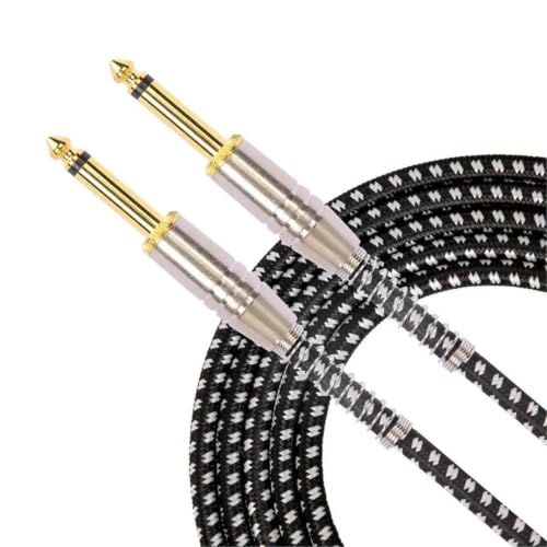 Cable para guitarra antiruido con línea trenzada que elimina zumbidos en bajo