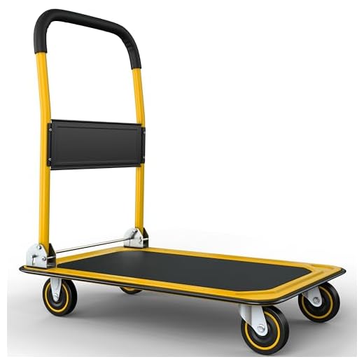 Foldable Push Cart Dolly with Swivel Wheels