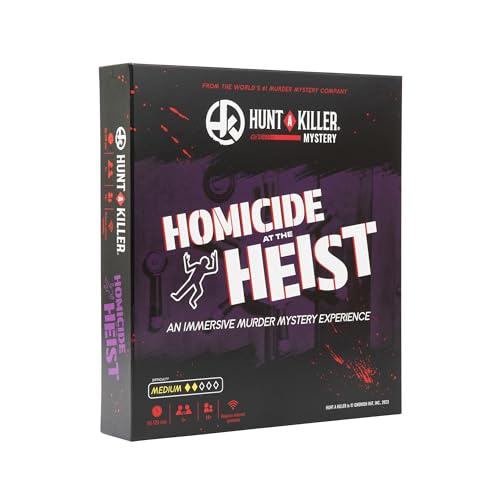 Hunt a Killer: Homicide at The Heist, Solve the Murder of a Brilliant Jewel Thief, Murder Mystery Game for Adults, Perfect for True Crime Fans, Mystery Box for Game Night, Designed 1+ Players Ages 14+ by Hunt A Killer - Used condition - US$13.90