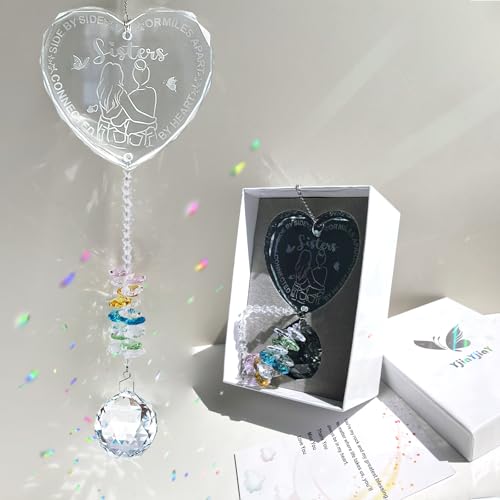 Sister Birthday Gifts, for Sister, Nurse, Graduate, Engraved Crystal Heart