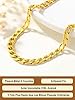 Suplight Chaîne Maille Cubaine Homme Doré Acier Inoxydable Collier pour Homme 51cm #5