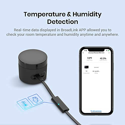 BroadLink Remote Sensor Accessory, Works with RM4 mini and RM4 pro Smart Remote, Temperature and Humidity Monitor USB Cable by Broadlink - Image 2