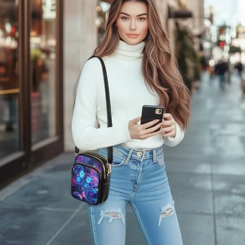 Purses for Women Crossbody Bag Small Multi Pockets Phone Bags Leather Shoulder Purse2