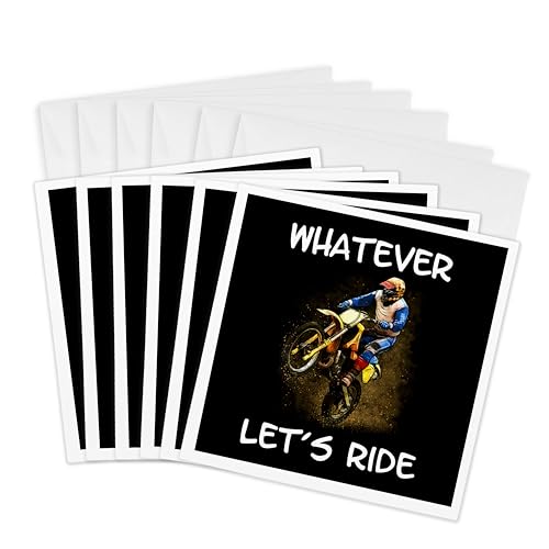 Cartes de vœux motocross 3dRose pour écrire un message à un pilote