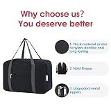 Narwey 20L Ryanair Handgepäck 40x30x20, Klein Sporttasche Faltbare Reisetasche Handgepäck Tasche Flugzeug für Damen, Travel Bag Weekender Herren (Schwarz)