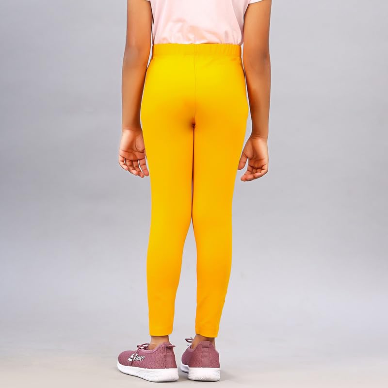 Image of ZION Leggings for Girls - Cotton Regular Fit Ankle Length | Soft & Comfortable | Perfect for Every Occasion - School, Play & Beyond | Multiple Sizes & Colors