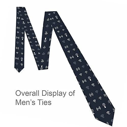 Yakuna Wifi Symbol Mens Tie Wireless Signal Tower Computer Engineer Men's Neckties Festival Gift For Boys Teens Men #TOP2