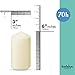 BOLSIUS 6 Ivory Pillar Candles Bulk - 3x6 Inches Candle Set - 70+ Hours Clean Burning - No Palm Oil - 0% Animal Fat - Premium European Quality - Unscented Dripless Wedding Pillars