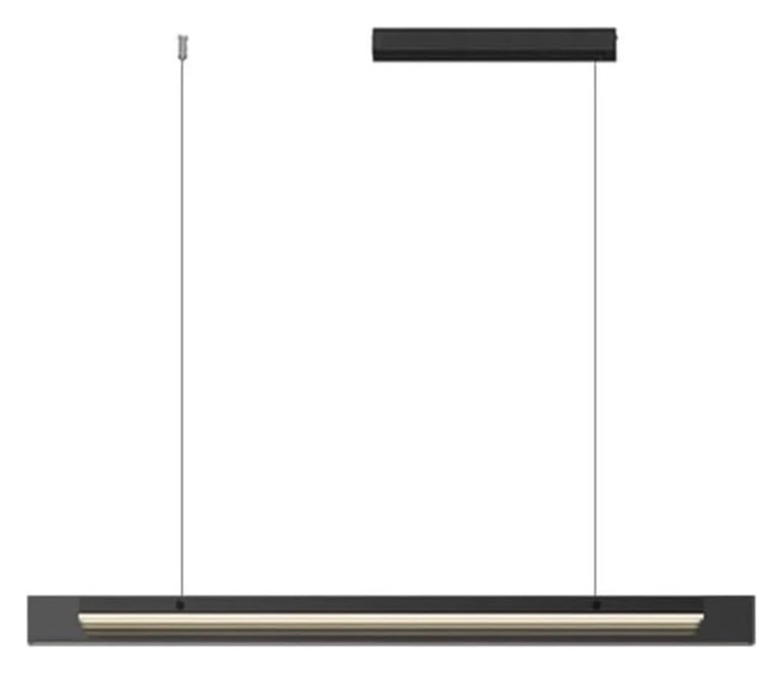 Lustre en acrylique haut de gamme et suspension LED au fini noir mat