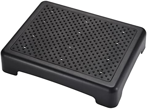 Mobility Step Stool, Indoor/Outdoor Stepping Stool for Adults & Seniors, Portable High Riser Steps Platform with Anti-Slip Top & Feet, 420 Lbs Capacity, Black