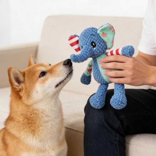 Juguete mordible elefante para perro pequeño y mediano miniatura 5