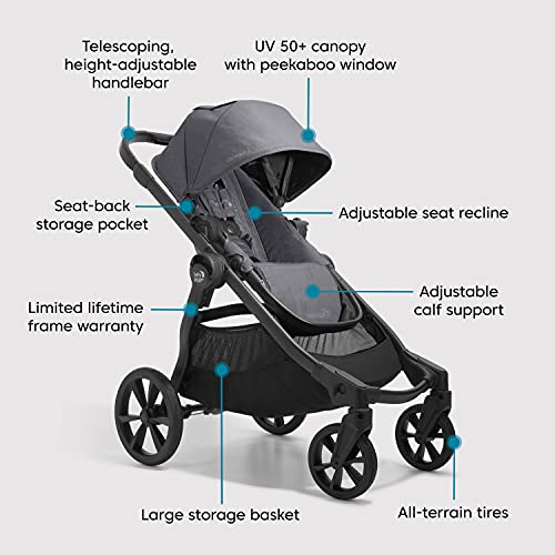 Image of Baby Jogger City Select 2 Single-to-Double Modular Stroller Radiant Slate