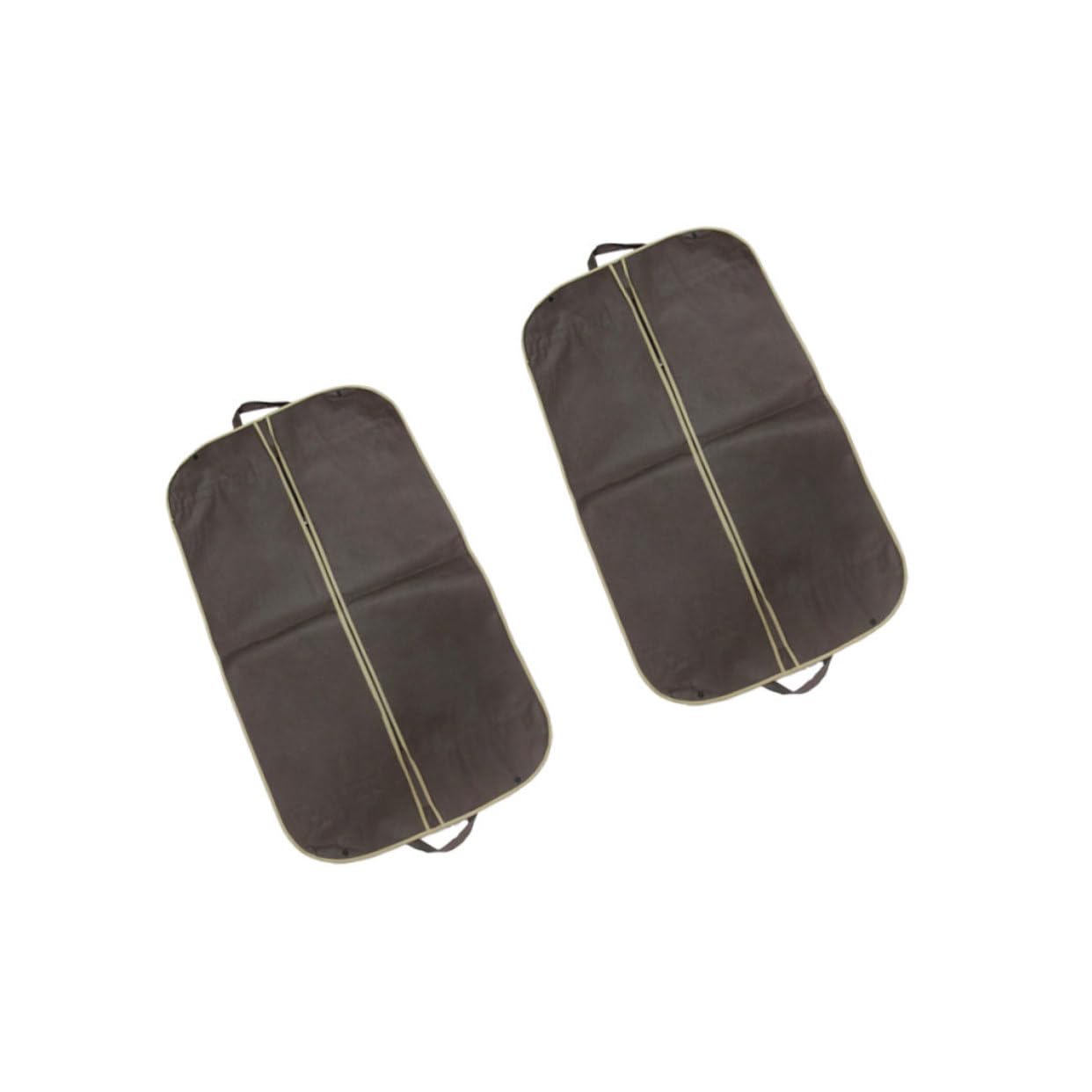Mobestech 2pcs Thick Non-Woven Suit Cover Bag for Clothing Storage Dustproof Garment Pouch Zipper for Travel and Formal