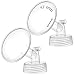 2X 17 mm Maymom Wide Neck Pump Parts for Spectra S1/S2 Pumps; Incl Wide Mouth Flanges; Not Original Spectra Flange; Replaces Spectra Shield (Small Spectra Flange) (17 mm Two Flanges)