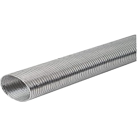 Ø 120mm / 1.5 metre Rigid Aluminium Semi Rigid Flexible Duct Hose 4.7 inch Dia / 4.9ft Length Hose for Fans, Cooker Hoods and Ventilation Ducting Cover