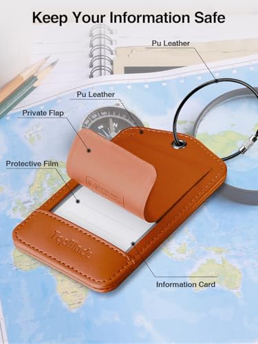 Image of TopMade Luggage Tags, Works with Apple Find My, Smart Suitcase Tag Tracker