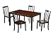 Boraam Bloomington 5-Piece Dining Room Set, Black/Cherry