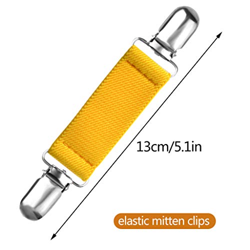 18 Pieces Winter Mitten Clips Elastic Fit Dress Clips Elastic Hat Clip Kids Glove Clips Stainless Steel Small Short Mitten Clips Strong Metal Mitten Glove Clips for Kids Baby Toddler Children Adults2