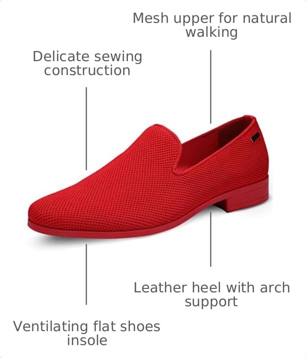 Image of UUBARIS Mens Dress Loafers Tuxedo Suit Slip on Shoes