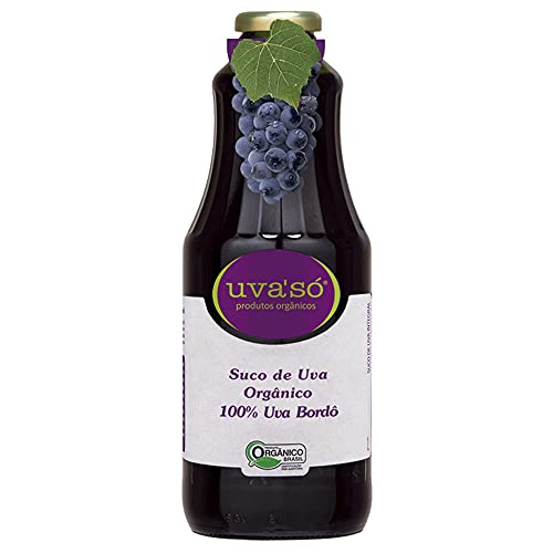 Suco de Uva Tinto Integral Orgânico 100% Uva Bordô 1L - uva só