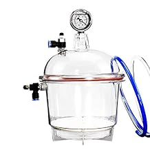 150mm Thickened PC-3 Type Polycarbonate Plastic Vacuum Dryer with Double Valves with Pressure Gauge