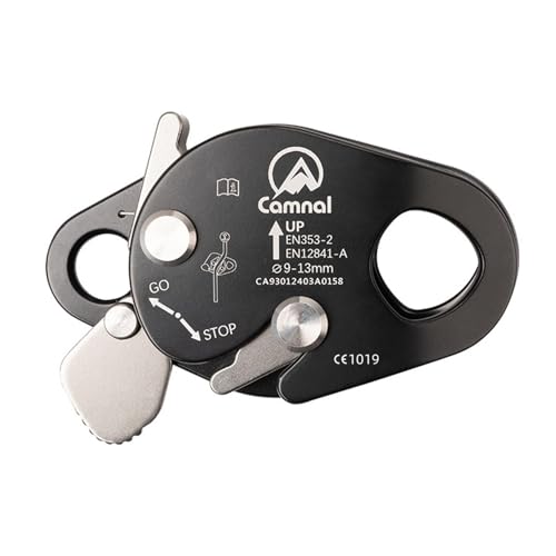 UPALDHOU Climbing Ascender,Climbing Rope Grab Rappelling Gear Equipment for Mountaineering (Black)