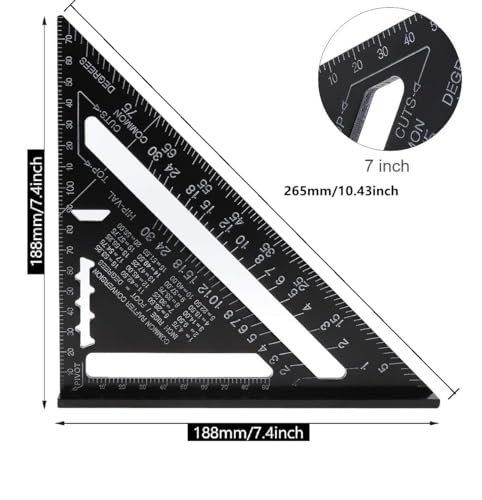 Règle d'angle en alliage d'aluminium durable pour traçage rigoureux - 2