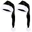 2pcs Adults Black White Santa Hat