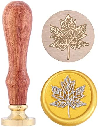 Mogokoyo Botanical Series Wax Seal Stamp Vintage Retro Classical Plant Wax Seal Stamp Copper Stamp with Fancy Pattern Eucalyptus Leaves