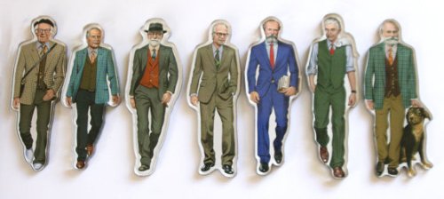 Set of 7 Famous Male Psychologist Magnets