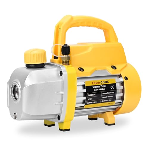 Image of Vacuum Pump 3CFM Single Stage HVAC Vacuum Pump 1 /4 HP 110V Rotary Vane Vacuum Pump, Air Conditioner Refrigerant for R134a R410a R22 Systems, Vacuum Pump Automotive, 170ml Oil Included
