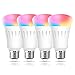 Smart LED WiFi Light Bulb, LOHAS LED 2700K-6000K Daylight RGB A19 Bulb Color Changing 60W Equivalent, Dimmable LED E26 Bulbs Works with Alexa, Google Home, Siri (No Hub Required), UL Listed, 4 Pack
