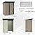 Greesum Metal Outdoor Storage Shed 5FT x 3FT, Steel Utility Tool Shed Storage House with Door & Lock, Metal Sheds Outdoor Storage for Backyard Garden Patio Lawn (5' x 3'), Light Brown