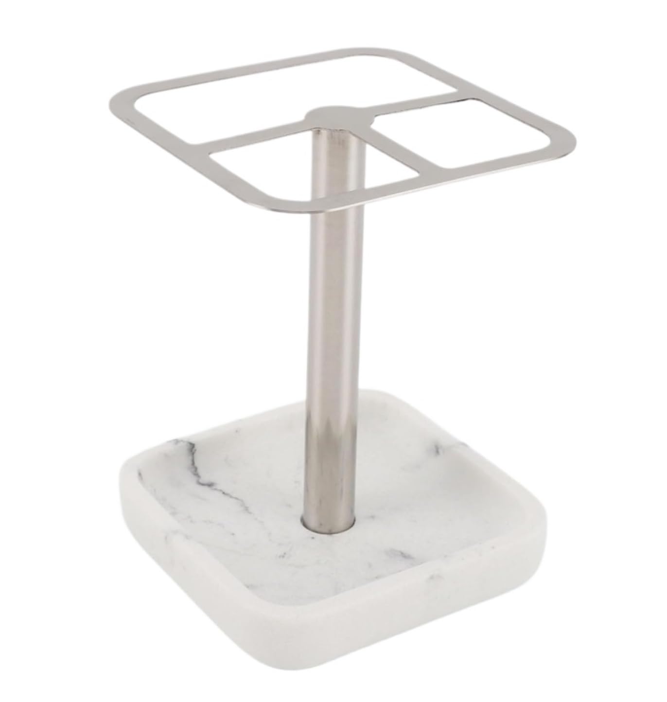 Bathroom Holder Stainless Steel Toothbrush Holder Bathroom Toothpaste Storage Stand Organizer Toothbrush Accessories(Silver)