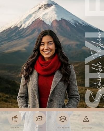 Handmade Winter Infinity Scarf – Soft Cashmere Wool Blend – Cozy & Warm Scarf for Cold Weather3