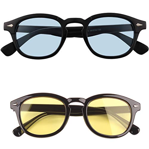 Image of Bestum Retro Inspired Sunglasses With Rivets Tinted Lens UV400