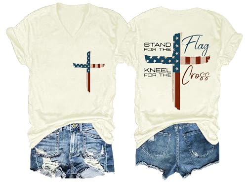 Stand for The Flag Kneel for The Cross T-Shirt, Stand for The Flag Kneel for The Cross Shirt